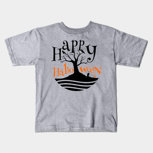 Happy Halloween - Halloween Gift Kids T-Shirt by Designerabhijit